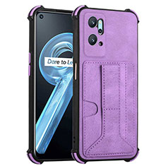 Funda Lujo Cuero Carcasa Y01B para Oppo A96 4G Morado