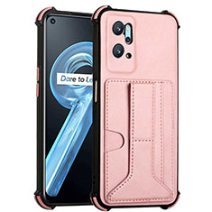 Funda Lujo Cuero Carcasa Y01B para Oppo A96 4G Oro Rosa