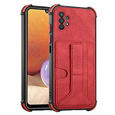 Funda Lujo Cuero Carcasa Y01B para Samsung Galaxy A32 5G Rojo