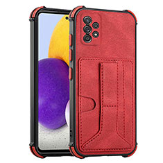 Funda Lujo Cuero Carcasa Y01B para Samsung Galaxy A52s 5G Rojo