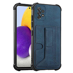 Funda Lujo Cuero Carcasa Y01B para Samsung Galaxy A72 4G Azul