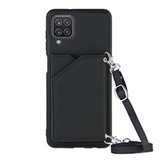 Funda Lujo Cuero Carcasa Y01B para Samsung Galaxy M12 Negro