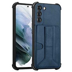 Funda Lujo Cuero Carcasa Y01B para Samsung Galaxy S21 FE 5G Azul