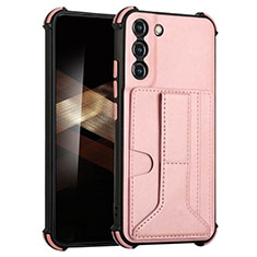 Funda Lujo Cuero Carcasa Y01B para Samsung Galaxy S25 5G Oro Rosa