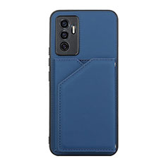 Funda Lujo Cuero Carcasa Y01B para Vivo V23e 5G Azul