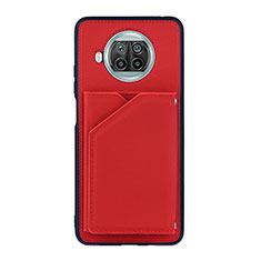 Funda Lujo Cuero Carcasa Y01B para Xiaomi Mi 10i 5G Rojo