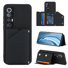 Funda Lujo Cuero Carcasa Y01B para Xiaomi Mi 10S 5G Negro