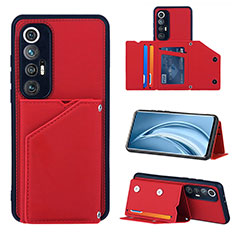 Funda Lujo Cuero Carcasa Y01B para Xiaomi Mi 10S 5G Rojo