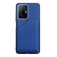 Funda Lujo Cuero Carcasa Y01B para Xiaomi Mi 11T Pro 5G Azul