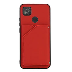 Funda Lujo Cuero Carcasa Y01B para Xiaomi Redmi 10A 4G Rojo