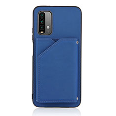 Funda Lujo Cuero Carcasa Y01B para Xiaomi Redmi 9 Power Azul