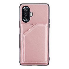 Funda Lujo Cuero Carcasa Y01B para Xiaomi Redmi K40 Gaming 5G Oro Rosa