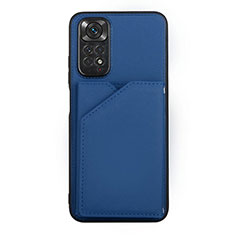 Funda Lujo Cuero Carcasa Y01B para Xiaomi Redmi Note 11 4G (2022) Azul