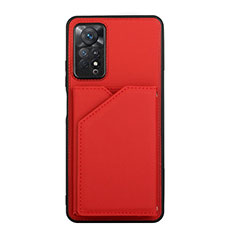 Funda Lujo Cuero Carcasa Y01B para Xiaomi Redmi Note 12 Pro 4G Rojo