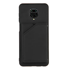 Funda Lujo Cuero Carcasa Y01B para Xiaomi Redmi Note 9S Negro