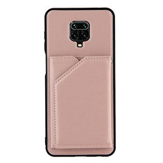 Funda Lujo Cuero Carcasa Y01B para Xiaomi Redmi Note 9S Oro Rosa