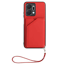 Funda Lujo Cuero Carcasa Y02B para Huawei Honor X7a Rojo