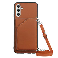 Funda Lujo Cuero Carcasa Y02B para Samsung Galaxy A13 5G Marron