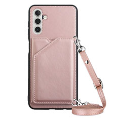 Funda Lujo Cuero Carcasa Y02B para Samsung Galaxy A13 5G Oro Rosa