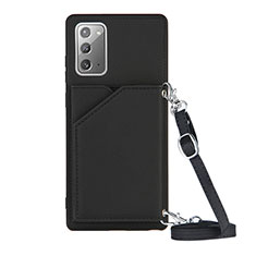 Funda Lujo Cuero Carcasa Y02B para Samsung Galaxy Note 20 5G Negro