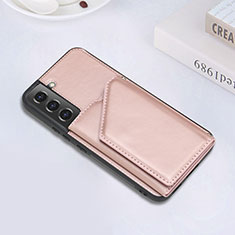 Funda Lujo Cuero Carcasa Y02B para Samsung Galaxy S22 Plus 5G Oro Rosa