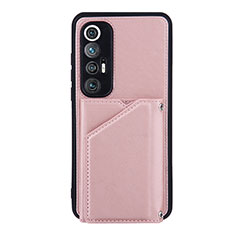 Funda Lujo Cuero Carcasa Y02B para Xiaomi Mi 10S 5G Oro Rosa