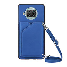 Funda Lujo Cuero Carcasa Y02B para Xiaomi Mi 10T Lite 5G Azul