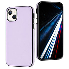 Funda Lujo Cuero Carcasa Y03B para Apple iPhone 14 Purpura Claro