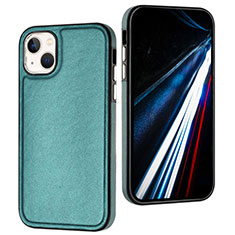 Funda Lujo Cuero Carcasa Y03B para Apple iPhone 15 Plus Verde