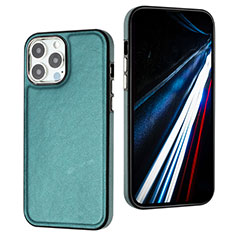 Funda Lujo Cuero Carcasa Y03B para Apple iPhone 15 Pro Verde