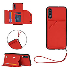 Funda Lujo Cuero Carcasa Y03B para Samsung Galaxy A70S Rojo