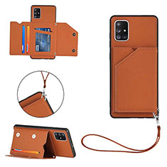 Funda Lujo Cuero Carcasa Y03B para Samsung Galaxy A71 5G Marron