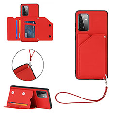 Funda Lujo Cuero Carcasa Y03B para Samsung Galaxy A72 4G Rojo