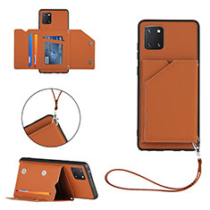 Funda Lujo Cuero Carcasa Y03B para Samsung Galaxy M60s Marron