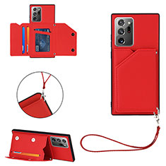 Funda Lujo Cuero Carcasa Y03B para Samsung Galaxy Note 20 Ultra 5G Rojo