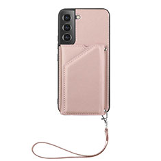 Funda Lujo Cuero Carcasa Y03B para Samsung Galaxy S25 5G Oro Rosa