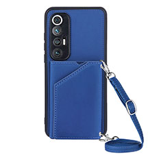 Funda Lujo Cuero Carcasa Y03B para Xiaomi Mi 10S 5G Azul