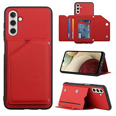 Funda Lujo Cuero Carcasa Y04B para Samsung Galaxy A13 5G Rojo