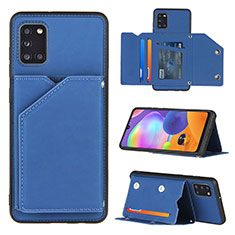Funda Lujo Cuero Carcasa Y04B para Samsung Galaxy A31 Azul