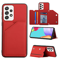 Funda Lujo Cuero Carcasa Y04B para Samsung Galaxy A33 5G Rojo