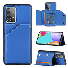 Funda Lujo Cuero Carcasa Y04B para Samsung Galaxy A52 4G Azul