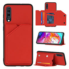 Funda Lujo Cuero Carcasa Y04B para Samsung Galaxy A70S Rojo