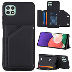 Funda Lujo Cuero Carcasa Y04B para Samsung Galaxy F42 5G Negro