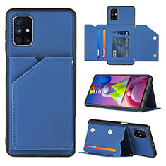 Funda Lujo Cuero Carcasa Y04B para Samsung Galaxy M51 Azul