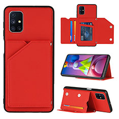 Funda Lujo Cuero Carcasa Y04B para Samsung Galaxy M51 Rojo