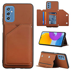 Funda Lujo Cuero Carcasa Y04B para Samsung Galaxy M52 5G Marron