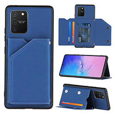 Funda Lujo Cuero Carcasa Y04B para Samsung Galaxy M80S Azul