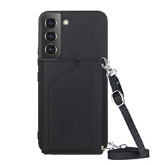 Funda Lujo Cuero Carcasa Y04B para Samsung Galaxy S21 Plus 5G Negro