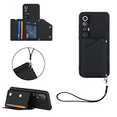 Funda Lujo Cuero Carcasa Y04B para Xiaomi Mi 10S 5G Negro