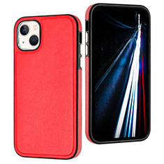 Funda Lujo Cuero Carcasa Y07B para Apple iPhone 14 Plus Rojo